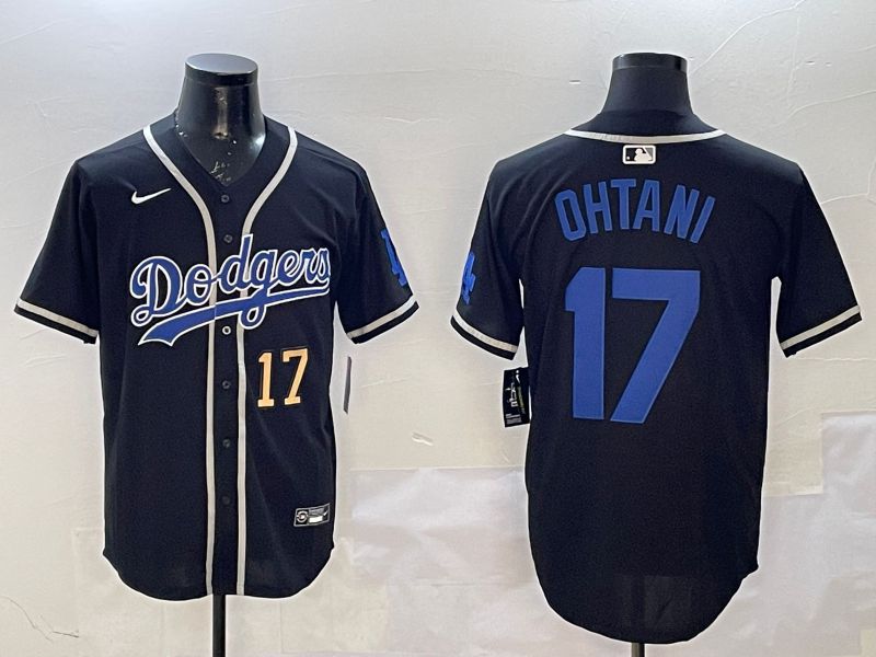 Men Los Angeles Dodgers 17 Ohtani Black Fashion Game 2025 Nike MLB Jersey style 7